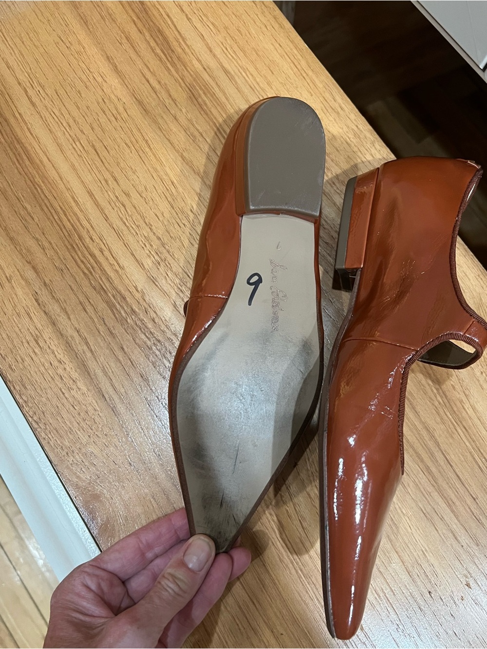 Sam Edelman Jene Mary Jane Leather Flats in Copper - Picture 5 of 5